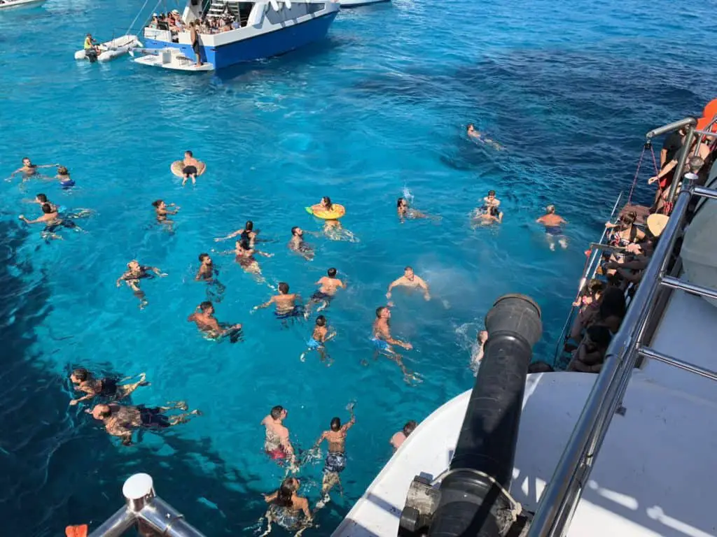 Swimmers in the sea, Antipaxos Greece