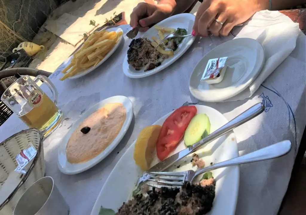 Lunch at Captain Spiros Taverna on Antipaxos